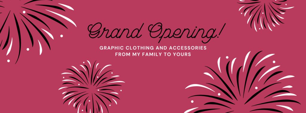 Grand opening banner.